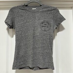Brandy Melville John Galt Heathered Gray Cropped T-Shirt OS